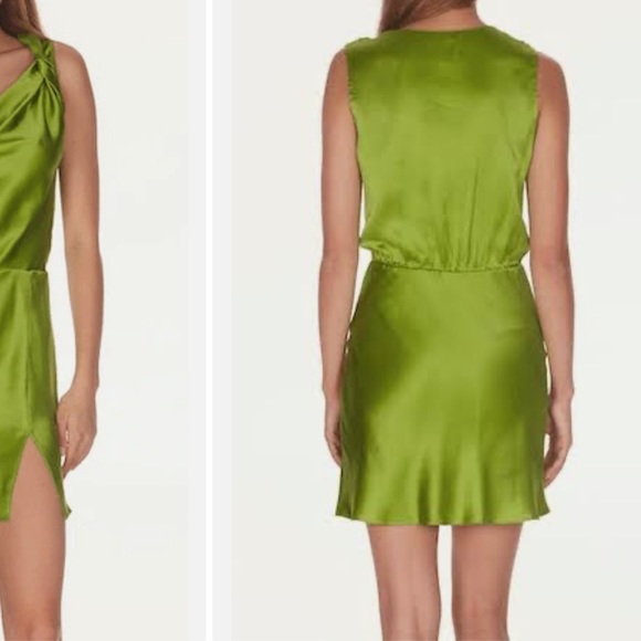 Amanda Uprichard Ellison Mini Silk Dress - Picture 2 of 5